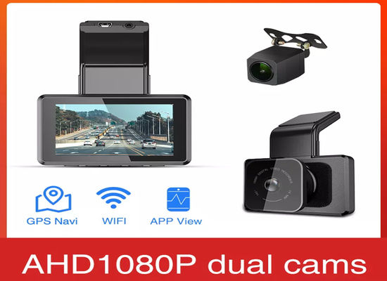 WIFI GPS ロガー 4K 車のダッシュボードに取り付けられたダッシュ カム 3 インチ