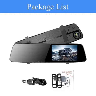 FHD 1080P ミニ パーキング モニタリング バックミラー カー レコーダー デュアル レンズ カメラ 5V