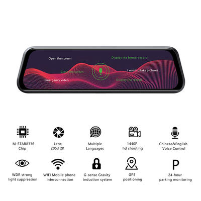 10インチ 1440P 1080P ダッシュボード ダッシュカム WIFI GPS ナイトビジョン