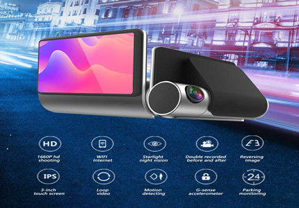 パーキング モニター サイクル レコーディング フル HD 車 DVR 1080p 車用ダッシュカム