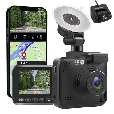 ソニーIMX335の夜間視界4K GPSのダッシュ カム二重カメラ170程度FOV DVR車のカメラ