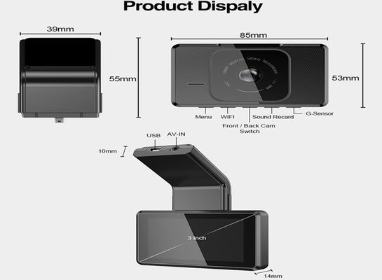 3インチRGB USBカービデオカメラFHD 1080P IPSスクリーンオートDVRダッシュカム