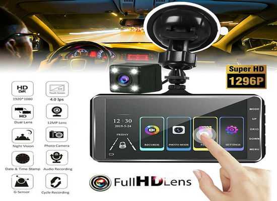 GPS の ODM 車の二重レンズ ドライビング レコーダー 170 度の広角