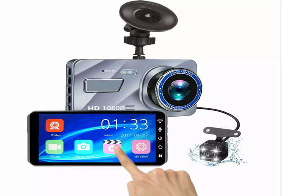 自動二重カメラ ブラックボックス DVR フル HD 1080P 170 度ダッシュ カム IPS タッチ スクリーン