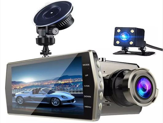 デュアル HD 1080P 車 DVR ダッシュ カム レコーダー 4 インチ IPS スクリーン フロントおよびリア カメラ