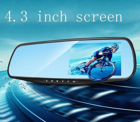4.3 インチ車 DVR カメラ ミラー ダッシュ カム フロントとリア 1080p