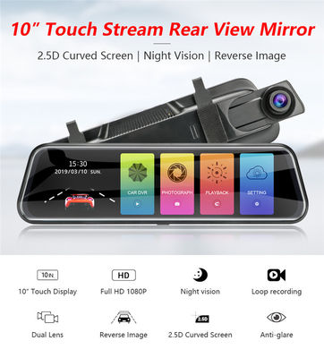 ODM IPS タッチスクリーン フル HD 車 DVR カメラ デュアル レンズ ダッシュ カム 6X デジタル ズーム