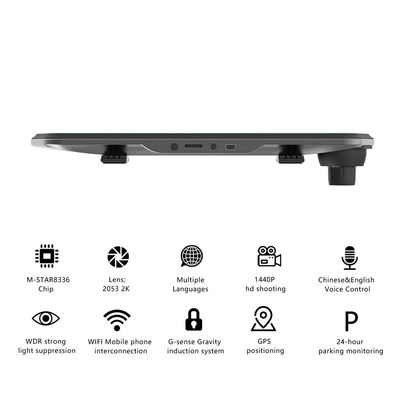 1440P フロント リア ビデオ Cardvr ブラックボックス ダッシュ カム レコーダー AI ボイス コントロール