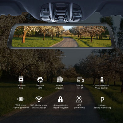 12インチ 車 GPS ダッシュボード カメラ バックミラー ダッシュカム DVR 4G 1080P WIFI アプリ