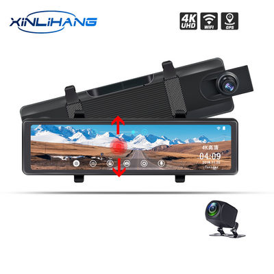 12インチ4Kデュアルレンズ1080PフルタッチスクリーンGPSカーミラーダッシュカム