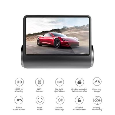 ADAS 2KFHD フロント リア デュアル レンズ カー Dvr システム レコーダー リバース ドライビング ナイト ビジョン
