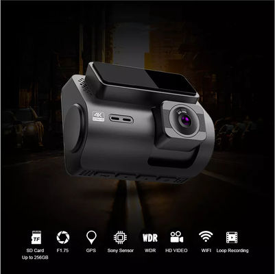 RGB AHD デュアル レンズ GPS Wifi ダッシュ カム、速度と GPS モーション検出機能付き