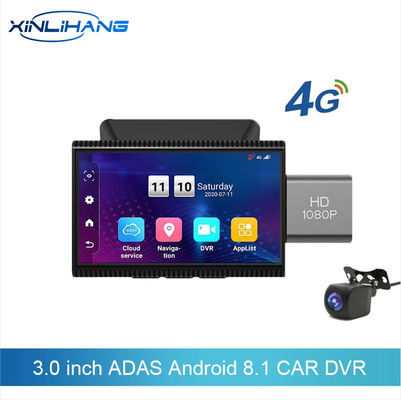 4G 3inch アンドロイド 8.1 ADAS デュアル マイクロ Dvr ダッシュ カム DVR システム 128G 24H