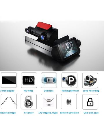 2 レンズ ビデオ GPS DVR カメラ カー ビデオカメラ ナイト ビジョン ループ レコーディング FHD1080P