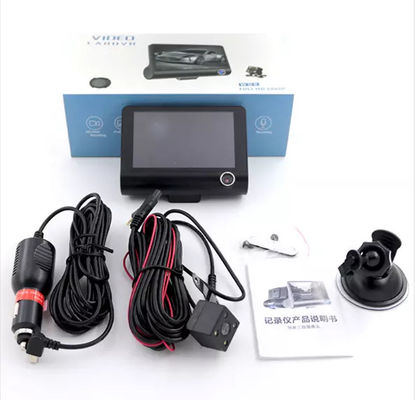 4 インチ車のビデオカメラ FHD 1080P トリプル レンズ DVR ダッシュボード カメラ 170 度