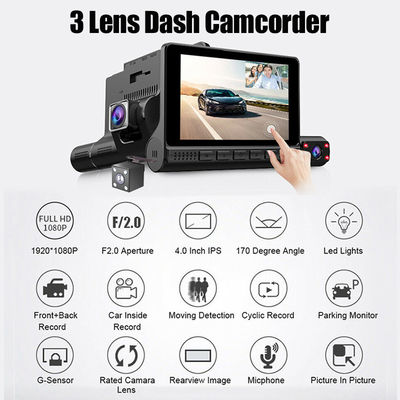 FHD デジタル カムコーダー 車 DVR 1080p Gps タッチスクリーン アンドロイド DVR ダッシュカム