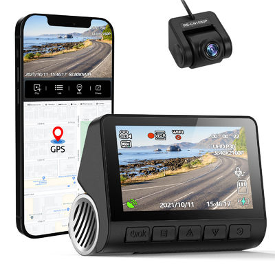 2K UHD車のダッシュ カムGPS WiFi車のカメラのレコーダー24Hの駐車モニター