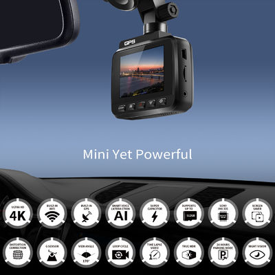 V53ダッシュ カム4K UHDソニー夜間視界のダッシュ カム二重カメラGPS Wi-Fi Dashcam 24Hの駐車モニター170°FOVのdvr車のカメラ