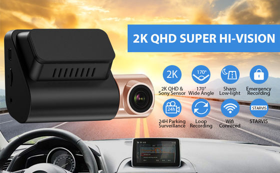 WIFI GPS ビデオ レコーダーが付いている車のブラック ボックス LCD 4K GPS ダッシュ カム